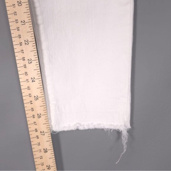 CURRENT ELLIOTT Women’s THE STILETTO SUGAR RELEASED HEM Jeans White USA MADE 28 - Picture 7 of 14